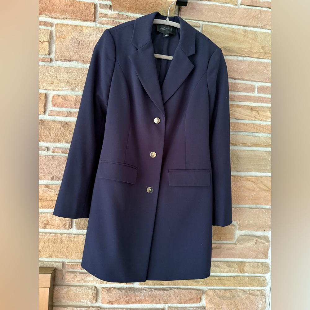 Carlisle collection navy long jacket 2